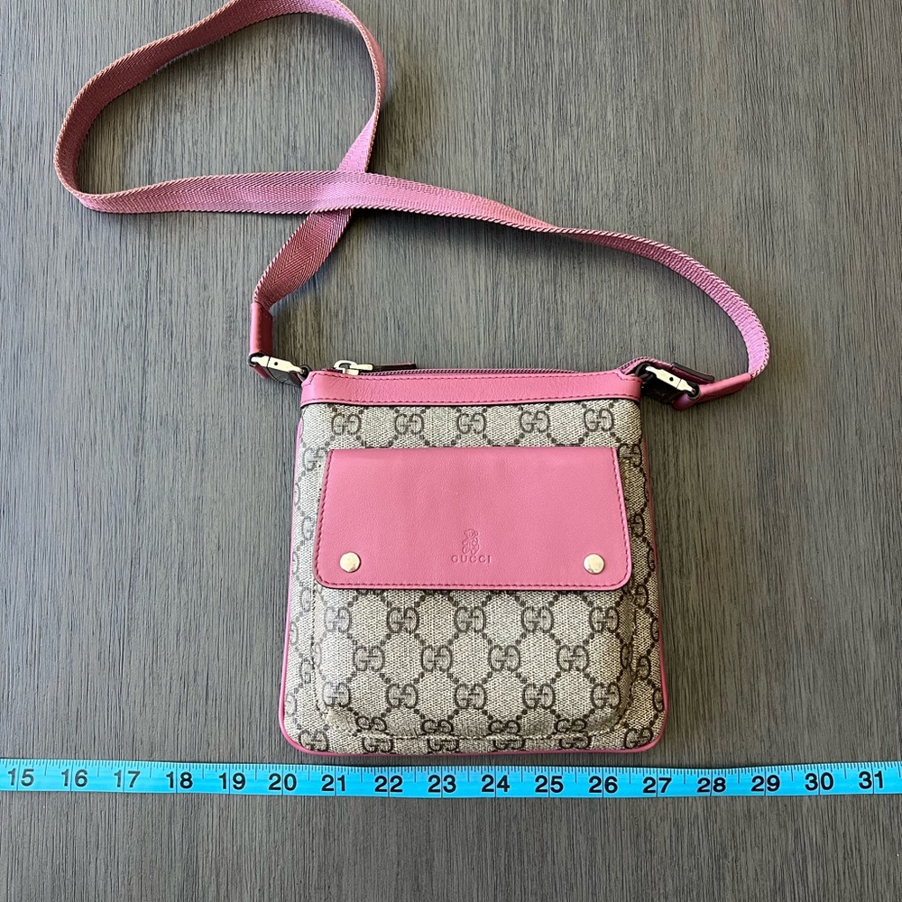 Gucci Kids Pink and Brown Crossbody Bag